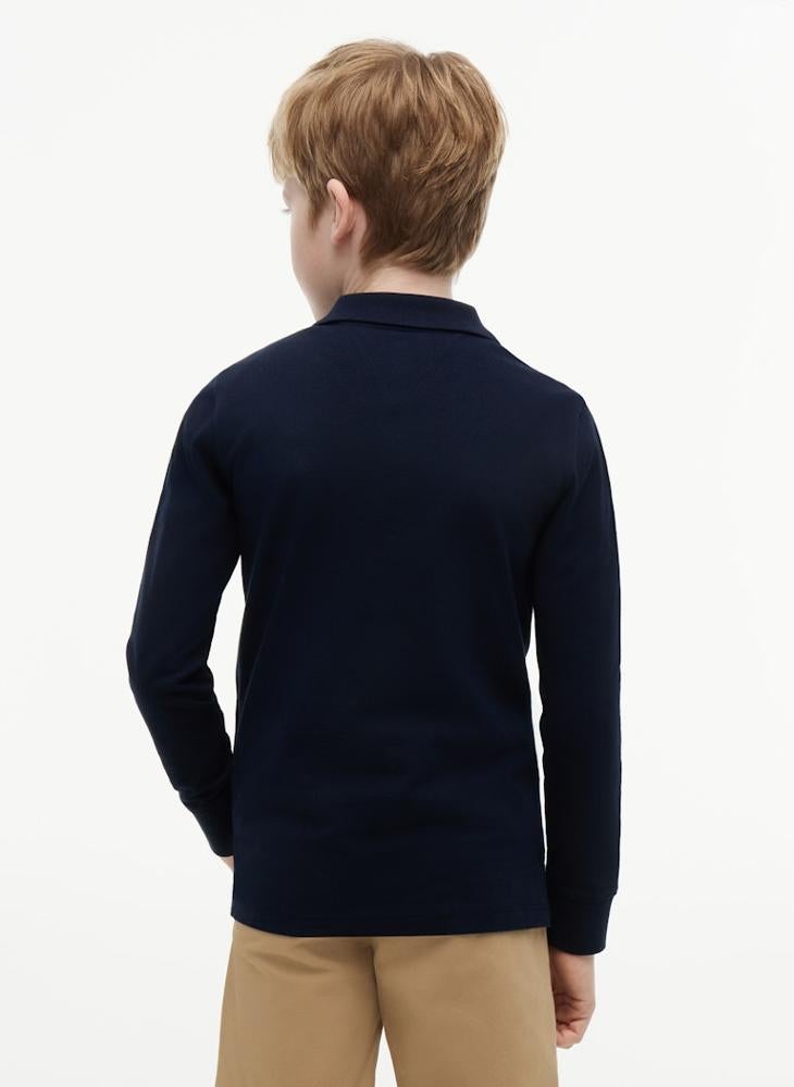 TOMMY HILFIGER Essential Regular Fit Long Sleeve Polo Shirt - Image 2