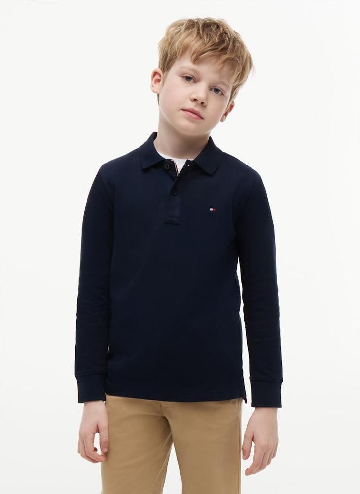 TOMMY HILFIGER Essential Regular Fit Long Sleeve Polo Shirt - Image 1