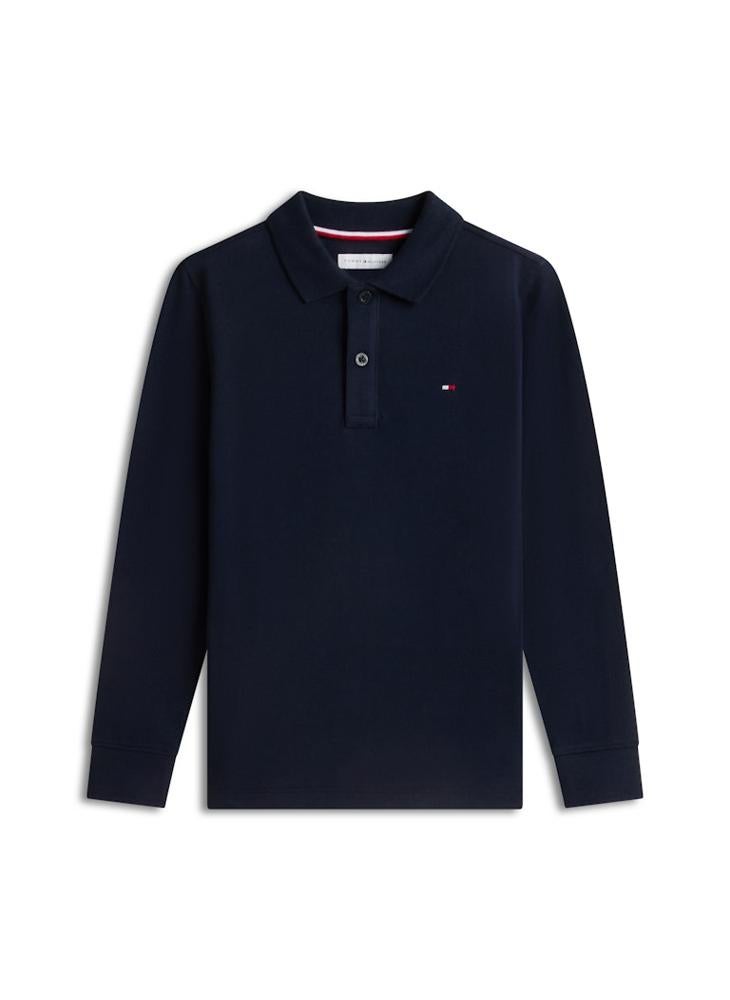 TOMMY HILFIGER Essential Regular Fit Long Sleeve Polo Shirt - Image 5