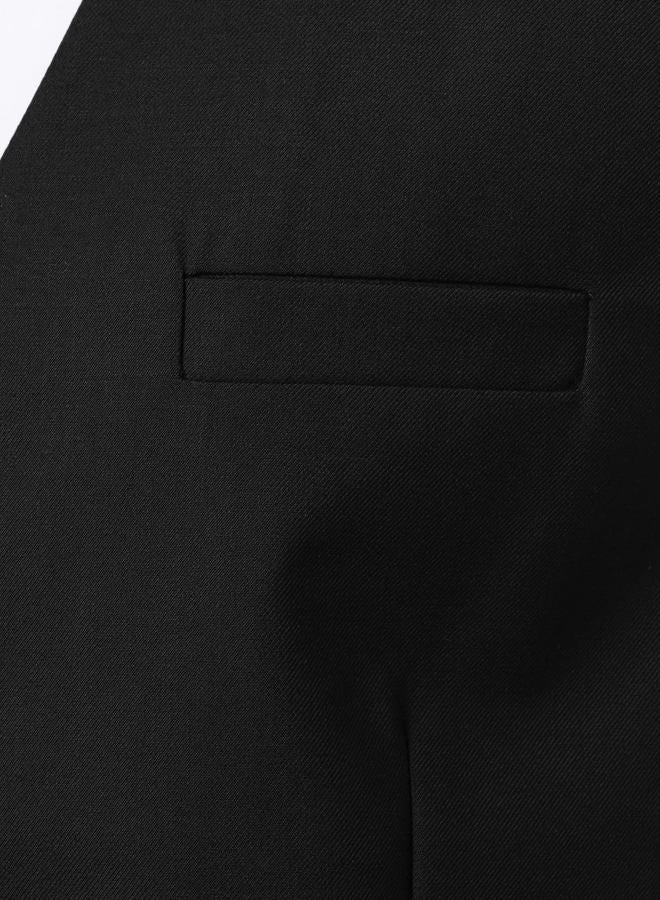 ZEROYAA Men's Hipster Urban Design 3 Pockets Business Formal Dress Vest for Suit Tuxedo, Zlsv16-black, L - Image 5
