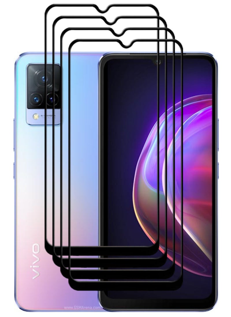 ACLIX 4 Pieces Antistatic ESD Dustproof Premium Quality High Definition Tempered Glass Screen Protector Designed For vivo V21 - Image 1
