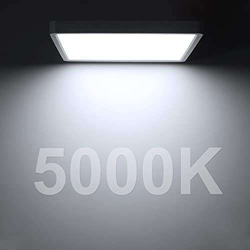 Bingotec LED Flush Mount Ceiling Light Fixture, 5000K Daylight White, 12inch 24W, 3200LM, Slim Flat Panel Lighting Fixture, Square Modern Ceiling Lamp for Bedroom, Kitchen, Living Room, Closet, Stairwell - Image 4