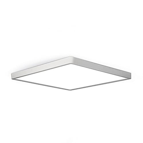 Bingotec LED Flush Mount Ceiling Light Fixture, 5000K Daylight White, 12inch 24W, 3200LM, Slim Flat Panel Lighting Fixture, Square Modern Ceiling Lamp for Bedroom, Kitchen, Living Room, Closet, Stairwell - Image 1