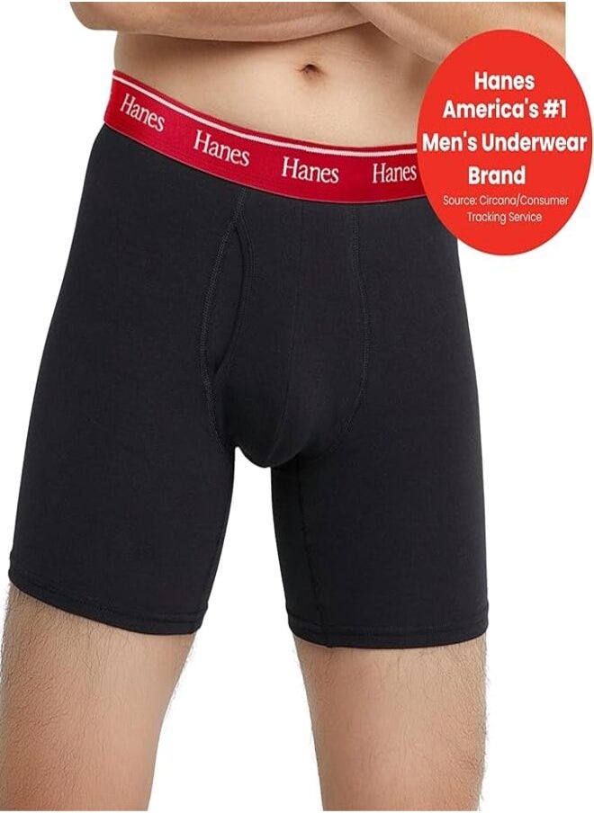 Hanes - Hanes Originals Men’s Boxer Briefs , Stretch Cotton Moisture-Wicking Underwear, Modern Fit Low Rise, Multipacks - Image 1