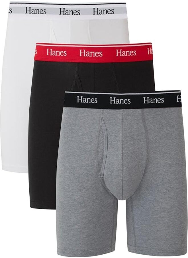 Hanes - Hanes Originals Men’s Boxer Briefs , Stretch Cotton Moisture-Wicking Underwear, Modern Fit Low Rise, Multipacks - Image 1