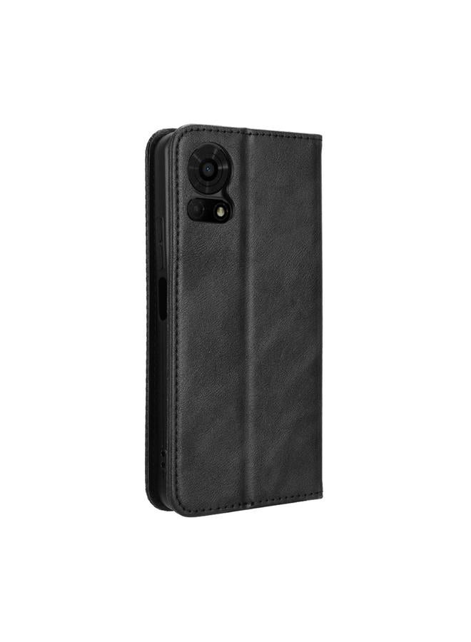 erorex Case For TCL 50 LE Magnetic Buckle Retro Texture Leather Phone Case  - Image 3