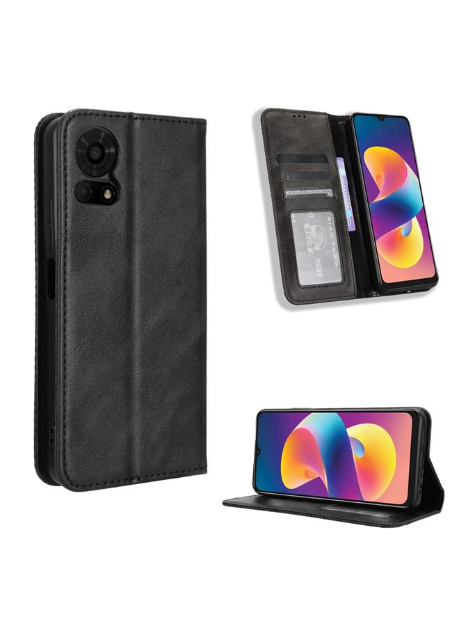 erorex Case For TCL 50 LE Magnetic Buckle Retro Texture Leather Phone Case  - Image 1