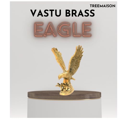 TREE MAISON CORONATING HOMES Vastu Brass Flying Eagle Statue Sculpture Decorative Garuda Statue for Home Decor Handcrafted Showpiece Vastu Gift Item 5 X 8 X 15 CM 690 Gram Approx Pack of 1 - Image 3