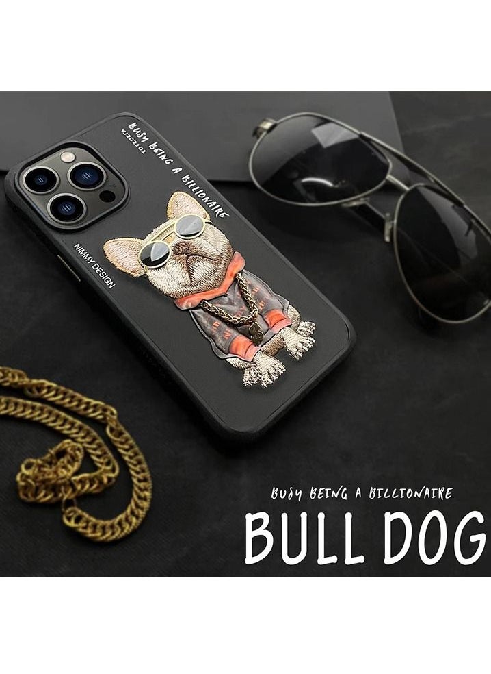 3D Embroidery Leather Swag Dog Case for iPhone 14 Pro Max Black Cover - pzsku/Z5EA6D8C453018A5721DAZ/45/_/1683356635/4a1aaea3-14f6-4499-aa96-204183ebc71d