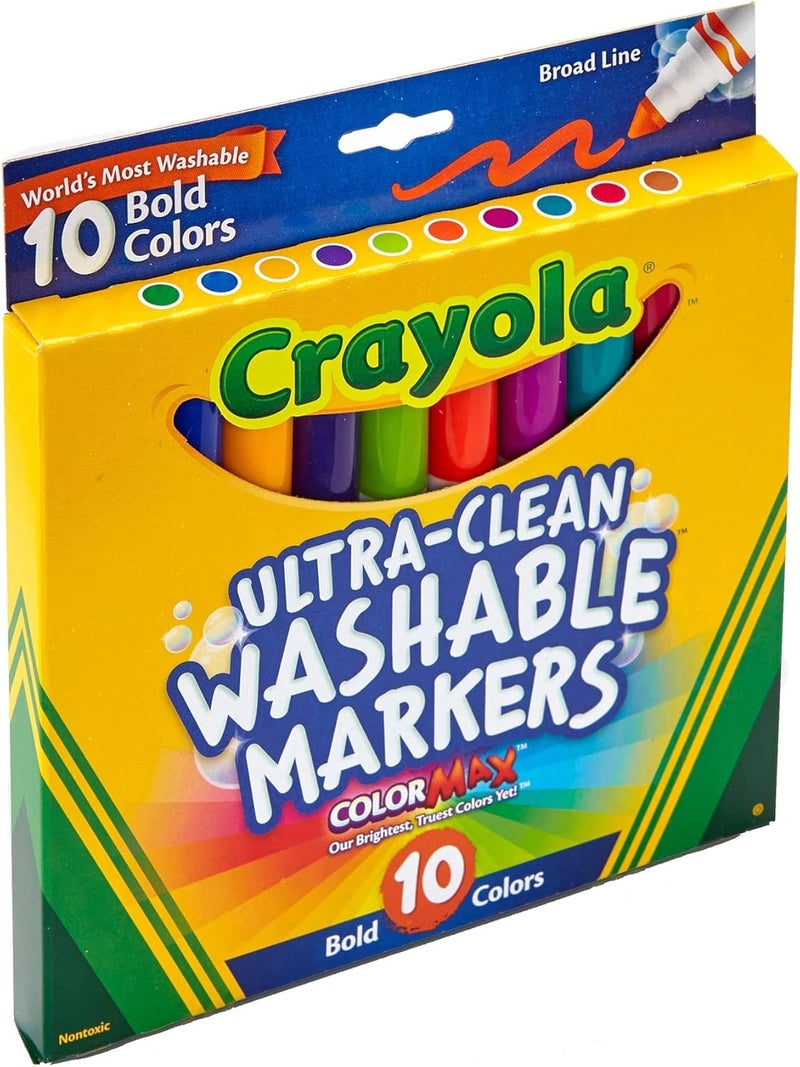 كرايولا أقلام تلوين فائقة النظافة وقابلة للغسل، متعددة الألوان، Cy58-7853 - Image 3