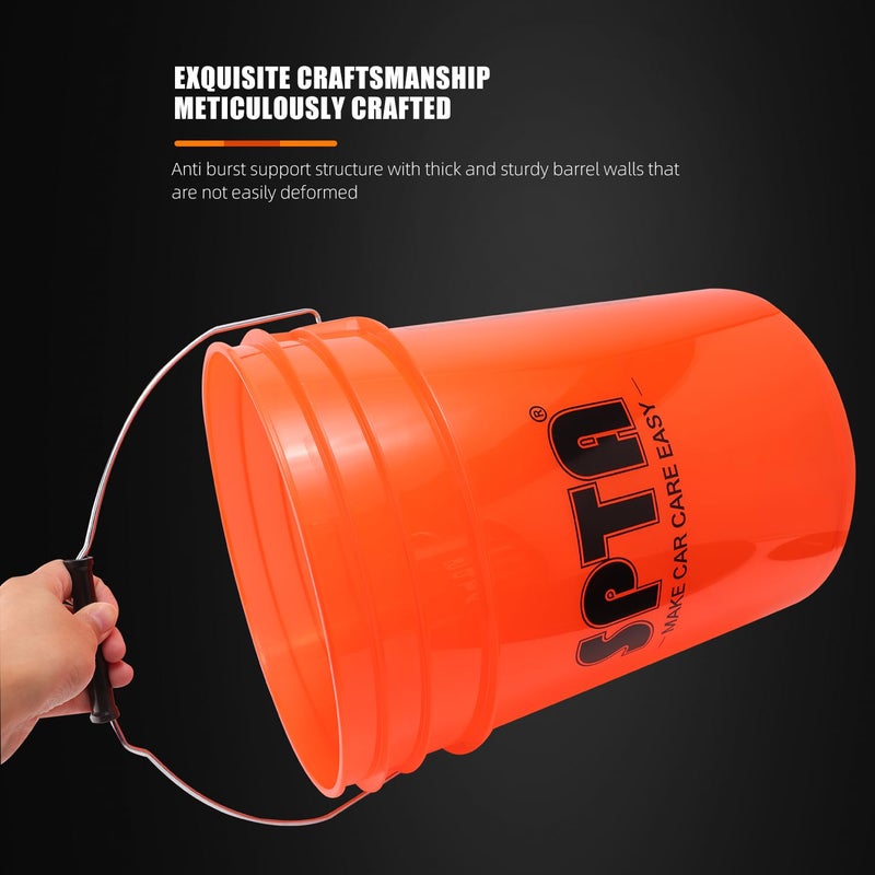 SPTA 33Pcs Car Wash Bucket Set, 20L Scratch Free Detailing Bucket with Car Wash Filter Wash Mitt Sponge Towels Tire Detailing Brush Set, Exterior Interior Car Detailing Set, Complete Car Care Tools - Image 5
