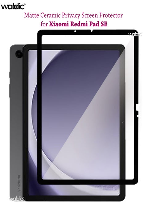 Xiaomi Redmi Pad SE Full Cover Matte Ceramic Privacy Screen Protector - Explosion-Proof, Anti-Bubble, Anti-Fingerprint | Flexible Privacy Nano Ceramic, Anti-Peeping, Edge-to-Edge Coverage, High Transparency, Delicate Touch, Easy Installation