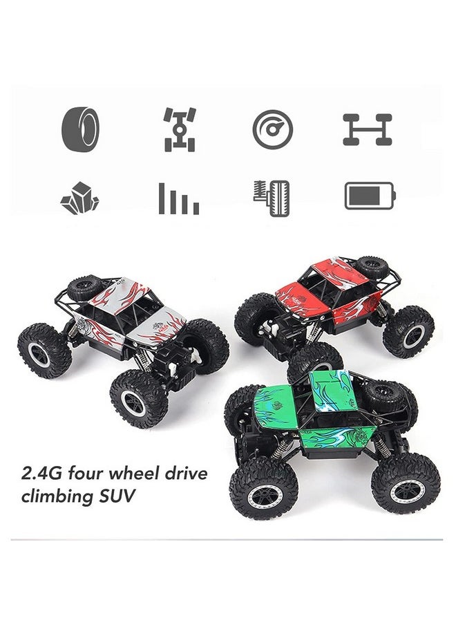 Jack Royal - Jack Royal 18/KMPH 1:14 Scale Powerful Racing Metal Rock Crawler 4 Wheel Drive Remote Control Rock Climber High Speed Monster Racing Car (Green) - Image 1
