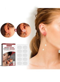 Clear Earring Support Patches, Earring Backs for Droopy Ears, Ear Care Products for Torn or Stretched Ear Lobes (50 Patches)