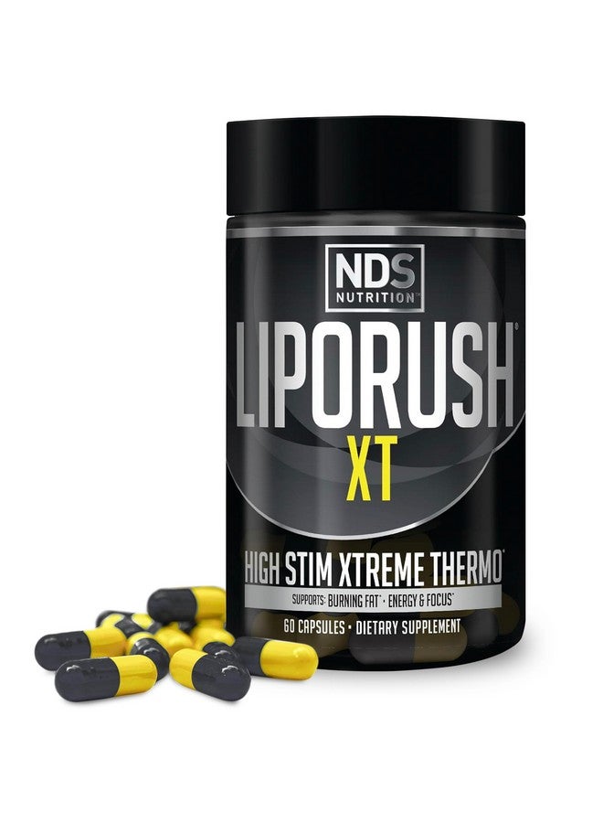 LIPORUSH ليبوروش NDS للتغذية XT - مركب حراري مركز للغاية مع L-كارنيتين و Teacrine لتقليل الدهون - يدعم أقصى طاقة وتركيز وحرق السعرات الحرارية ومدر للبول والتحكم في الشهية (60 كبسولة) - Image 1