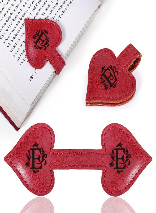 AIERSA Magnetic Bookmarks for Women, Heart Magnetic Leather Bookmark with Initial, A-Z Strong Magnet Book Marks for Book Lovers Reading Women Girls, Book Lovers Gifts Accessories - Image 1