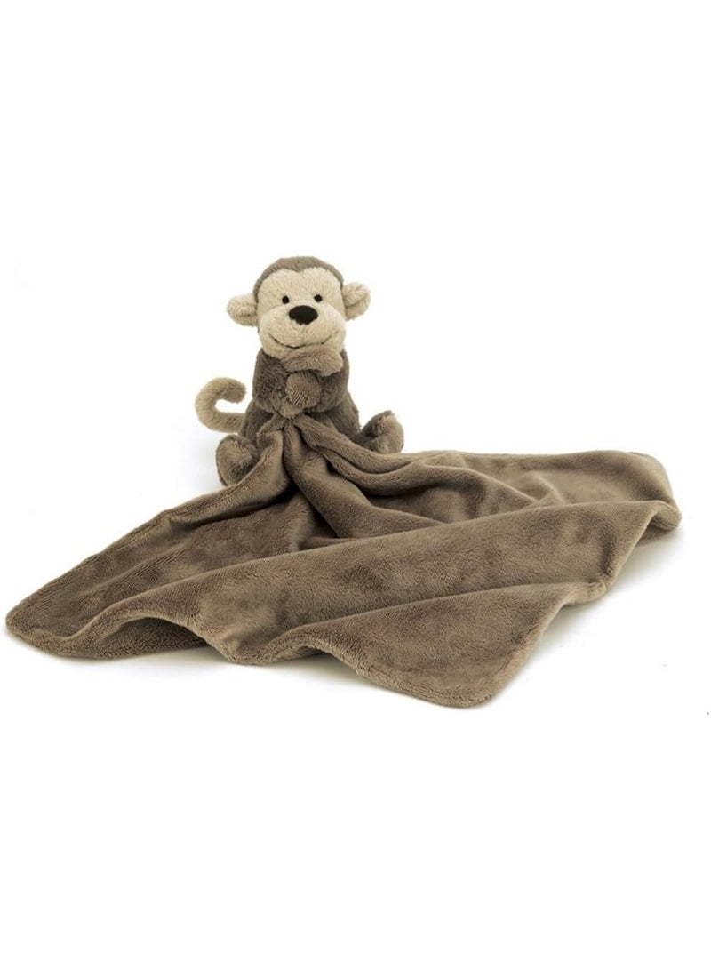 Jellycat Bashful Monkey Soother, 13.5 inches - Security Blanket & Lovey for Babies - Baby Gift - Image 1