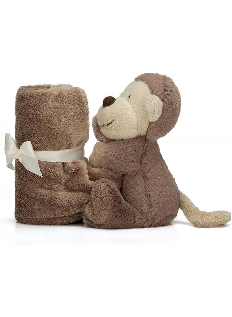 Jellycat Bashful Monkey Soother, 13.5 inches - Security Blanket & Lovey for Babies - Baby Gift - Image 2