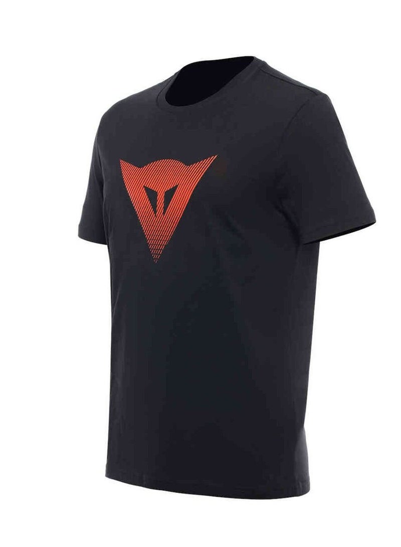 Dainese Logo T-Shirt Black/Red/Fluro - Image 2
