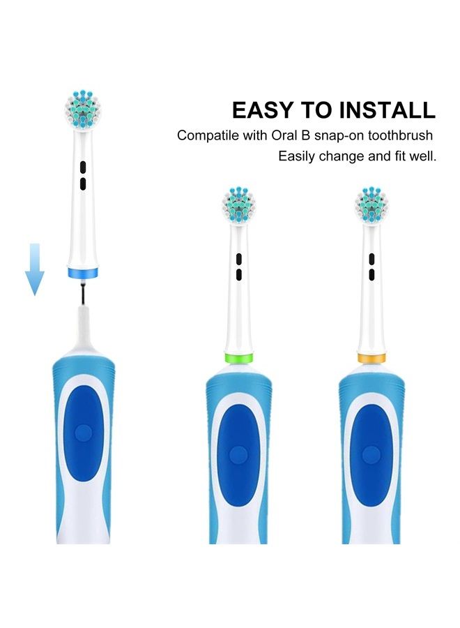 ELFIN Toothbrush Heads for Oral B, 8 Pack Precision Clean Electric Toothbrush Replacement Heads Medium Soft Dupont Bristles Replacement Toothbrush Heads for Oral Health and Plaque Removal - Image 2