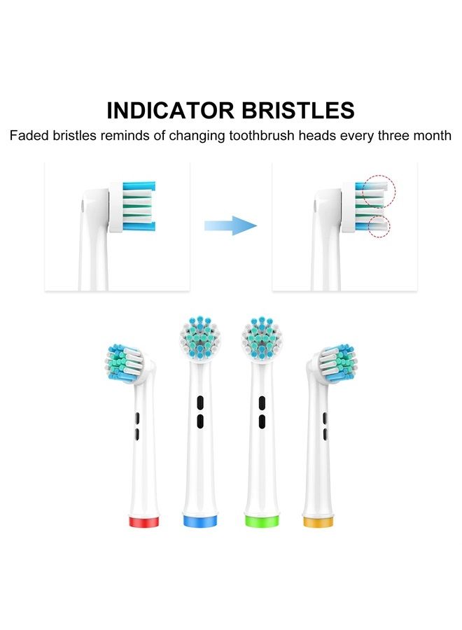ELFIN Toothbrush Heads for Oral B, 8 Pack Precision Clean Electric Toothbrush Replacement Heads Medium Soft Dupont Bristles Replacement Toothbrush Heads for Oral Health and Plaque Removal