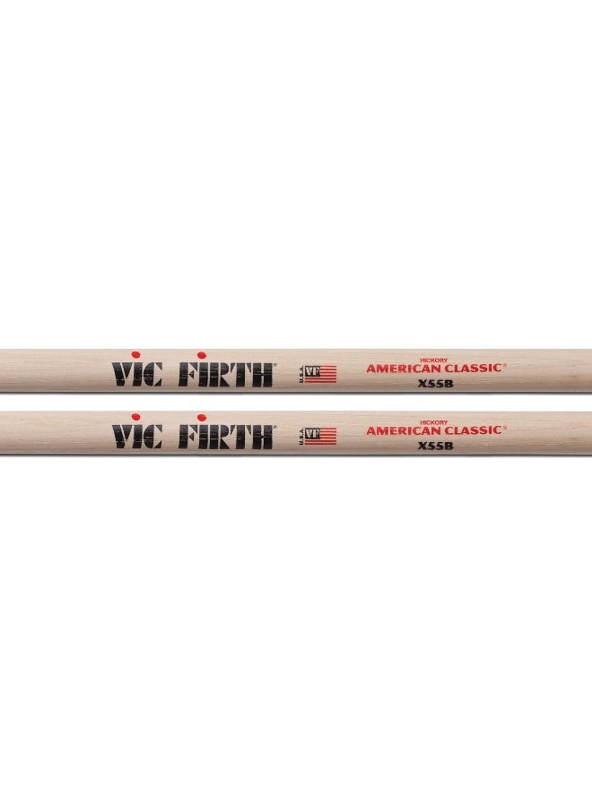 Vic Firth American Classic® X55B Drumsticks - Hickory Wood Tip - Image 3