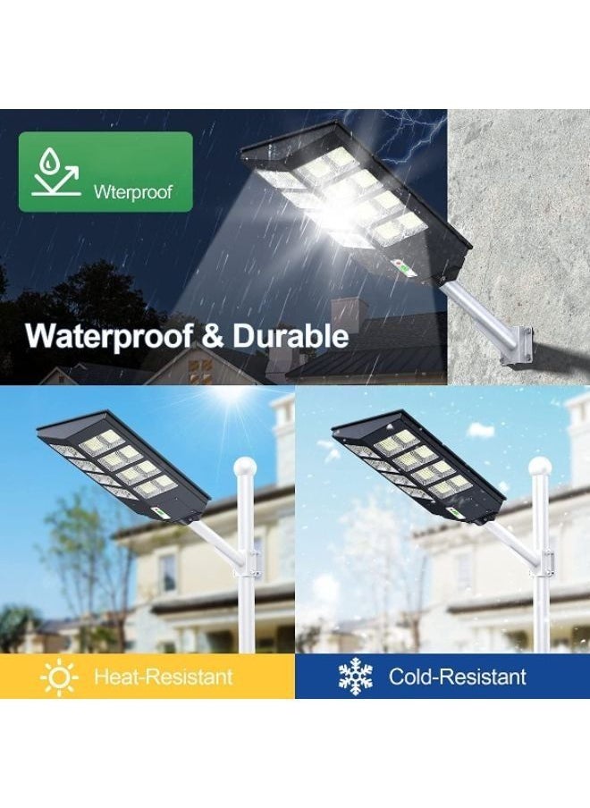 Generic - 3600W Solar Street Light Dusk to Dawn with Remote Control Motion Sensor Solar Lights Outdoor Waterproof Perfect for Patio, Shed, Garden, Backyard - Image 1