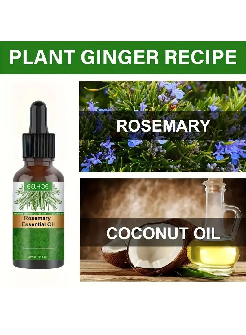 EELHOE Rosemary Essential Oil for Hair Growth Pure Organic Rosemary Oil for Dry Damaged Hair and Growth Hair Scalp Oil Pure and Natural Premium Quality Oil Hair Loss Treatment Oil for Men and Women - Image 2
