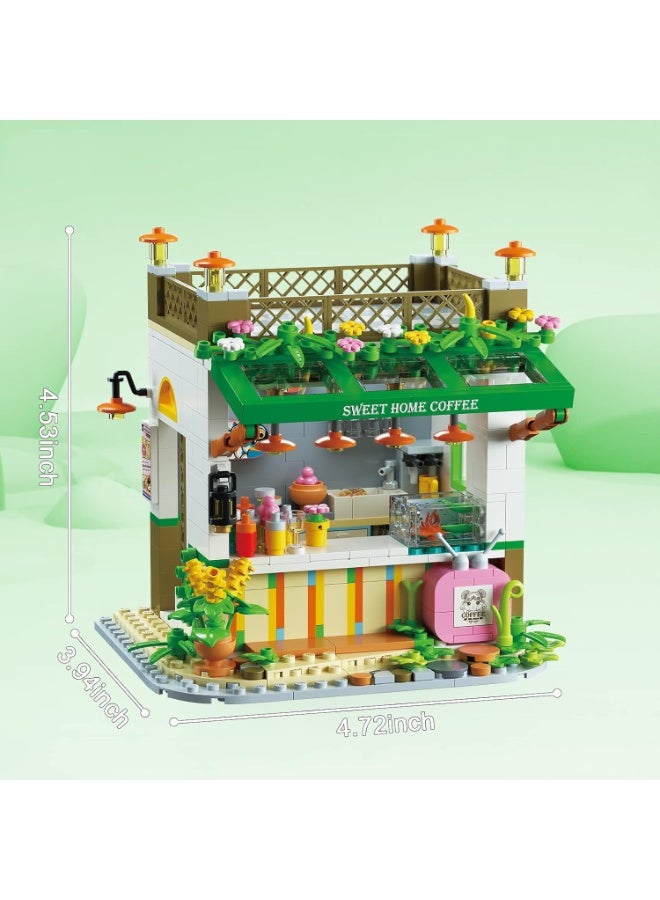 House Building Block Sets, Friends Mini Coffee Shop House Bricks, Cafe Dream House Kits for Kids 6 7 8 9 10 11 12 - Image 2