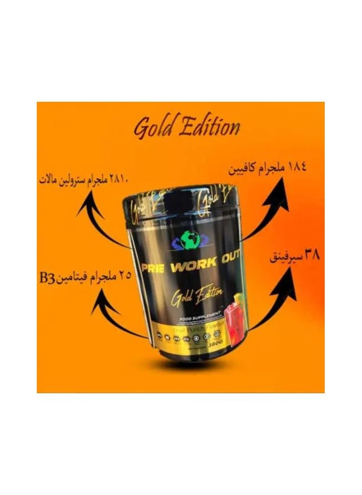 Gold Edition Pre Workout Fruit Flavor 380g 38 Scoops