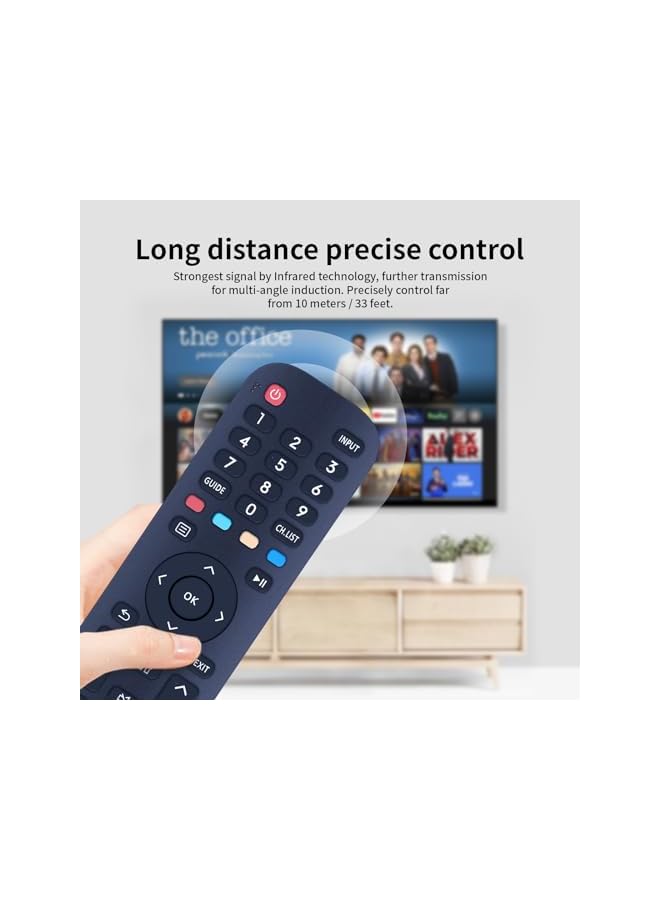 The Bros New Universal Replacement Remote Control for Hisense VIDAA TV EN2G30H/EN2A30 with Netflix, Prime Video, YouTube, Rakuten TV Buttons - Image 3