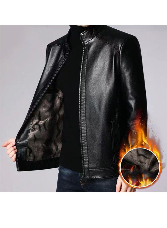 2024 High Quality New Model Long plus velvet Jacket Black - Image 2