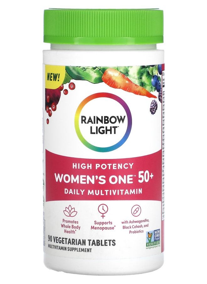 Rainbow Light Women's One 50+ Daily Multivitamin High Potency 90 Vegetarian Tablets 