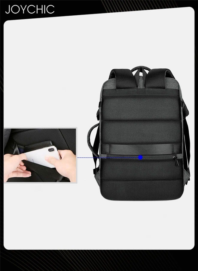 Joychic حقيبة ظهر مقاومة للماء ومضادة للسرقة بسعة 35 لتر للسفر التجاري معتمدة للطيران قابلة للتوسيع حقيبة كبيرة للأمتعة حقيبة مدرسية قابلة للتعديل للرجال - Image 5