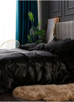 Sharpdo Bedsheets Bedding Set Silk Black  - Image 4