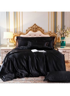 Sharpdo Bedsheets Bedding Set Silk Black  - Image 1