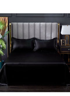 Sharpdo Bedsheets Bedding Set Silk Black  - Image 3