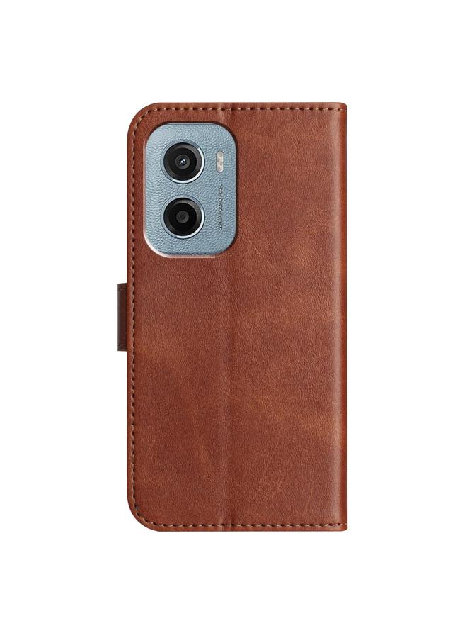 S-TOP Case For Motorola Moto E15 Dual-Folded S-shape Leather Phone Case - Image 3