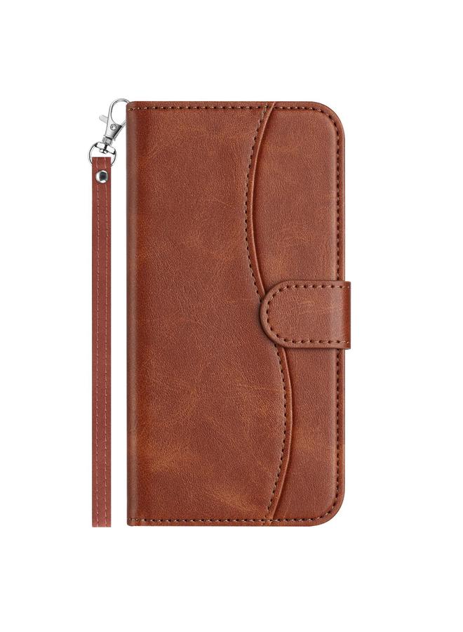 S-TOP Case For Motorola Moto E15 Dual-Folded S-shape Leather Phone Case - Image 2