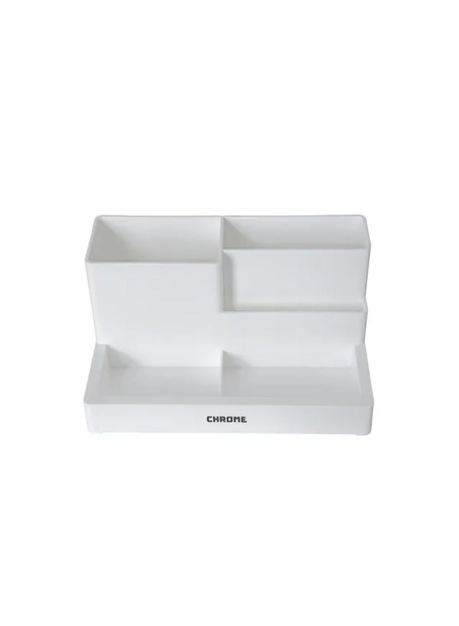 chrome Plastic Pen Stand 9692 (Color May Vary) - Image 1