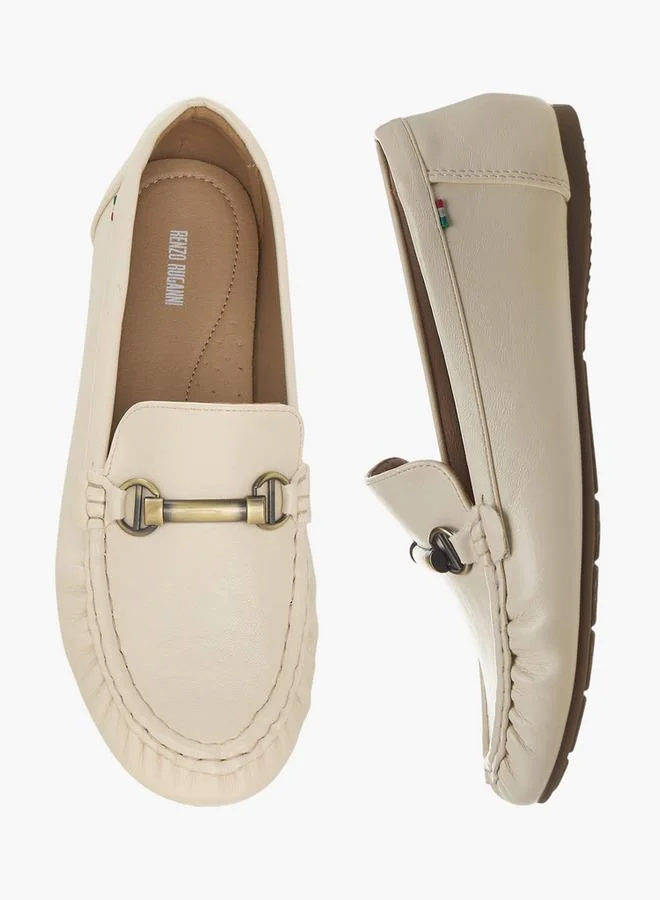 Renzo Ruganni Women Metallic Accent Loafers