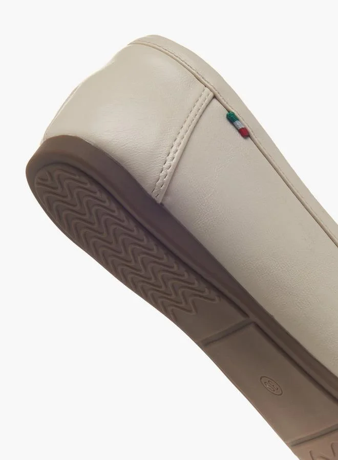 Renzo Ruganni WHITE Women Metallic Accent Loafers for Women | Best Price UAE
