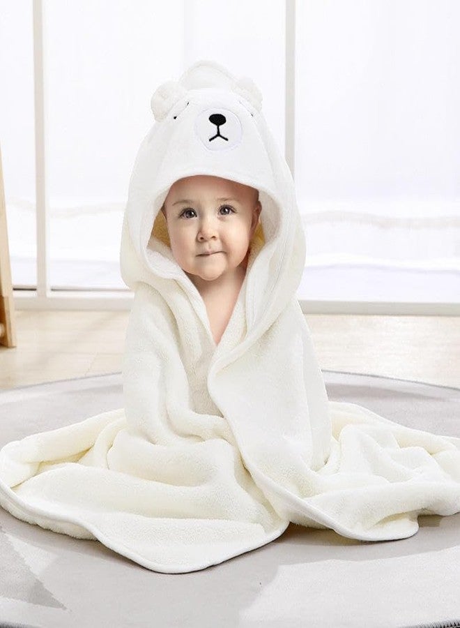 TERI BERI Baby Hooded Towel, Soft and Hypoallergenic Baby Bath Towels with Hood for Toddler Infant Newborn, Large and Absorbent Toddler Towels for Baby Boy Girl (31 x 31 inch) (Bear)