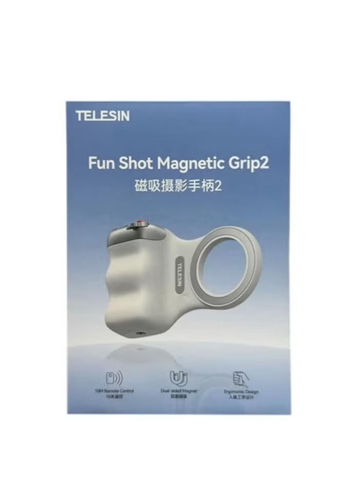 ELTRAZONE TELESIN Fun Shot Magnetic Grip 2 with Wireless Remote Control, Ergonomic Smartphone Camera Handle, MagSafe Compatible - Image 3