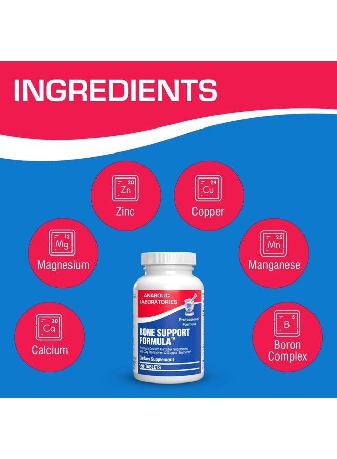 Anabolic Laboratories مجمع الكالسيوم لدعم العظام - 180 قرص لصحة العظام - مكملات الفيتامينات C و D و K والزنك والمغنيسيوم والكالسيوم للنساء والرجال - Image 5