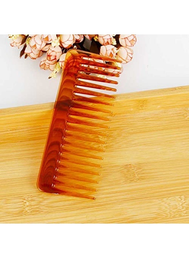FLOVAZO Brown plastic comb for detangling curly hair,Wide-tooth comb for smoothing curly hair For women and men - Image 5