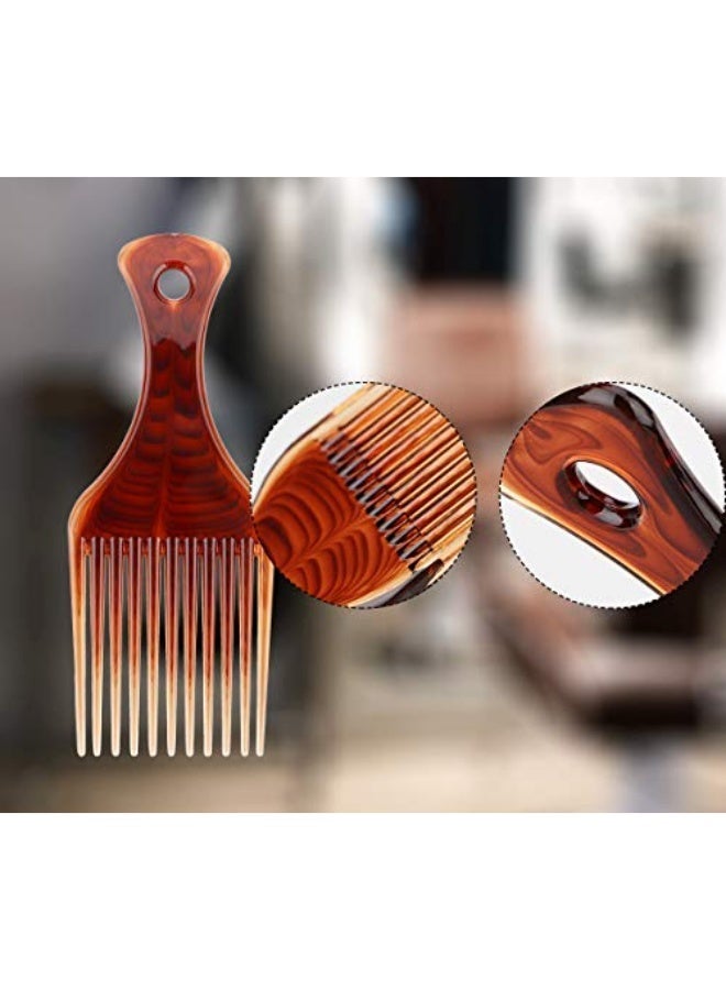 FLOVAZO Brown plastic comb for detangling curly hair,Wide-tooth comb for smoothing curly hair For women and men - Image 2