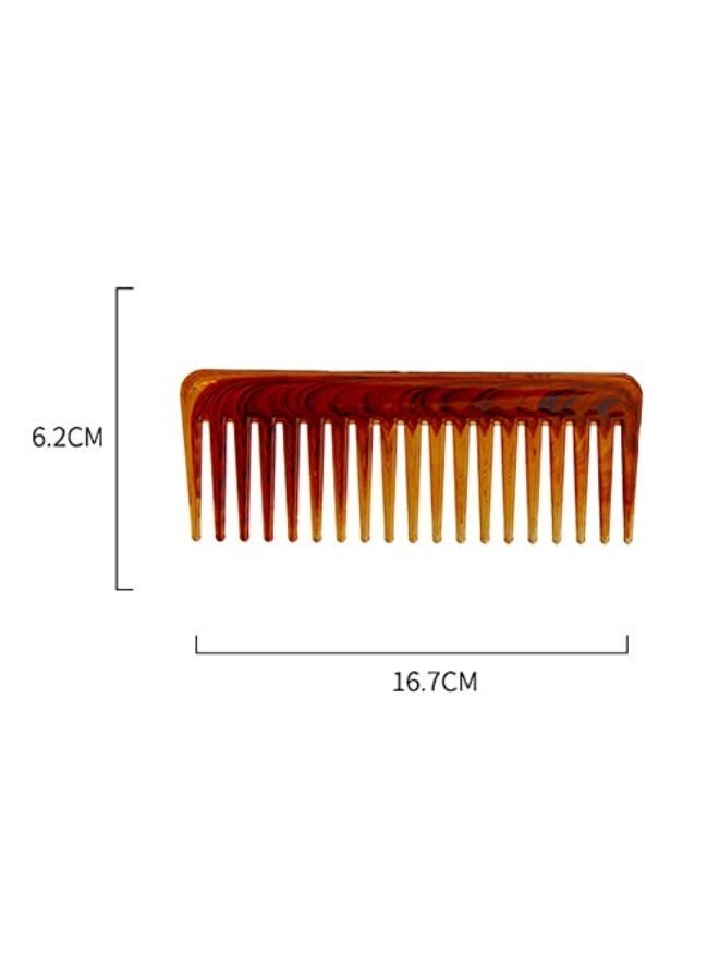 FLOVAZO Brown plastic comb for detangling curly hair,Wide-tooth comb for smoothing curly hair For women and men - Image 4