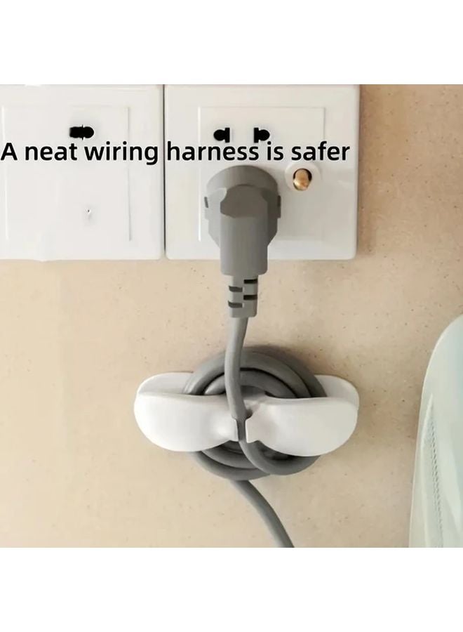 Black 2pcs Adhesive Cable Clip Holder Wall Mounted Cord Organizer for Kitchen Appliances - Image 3