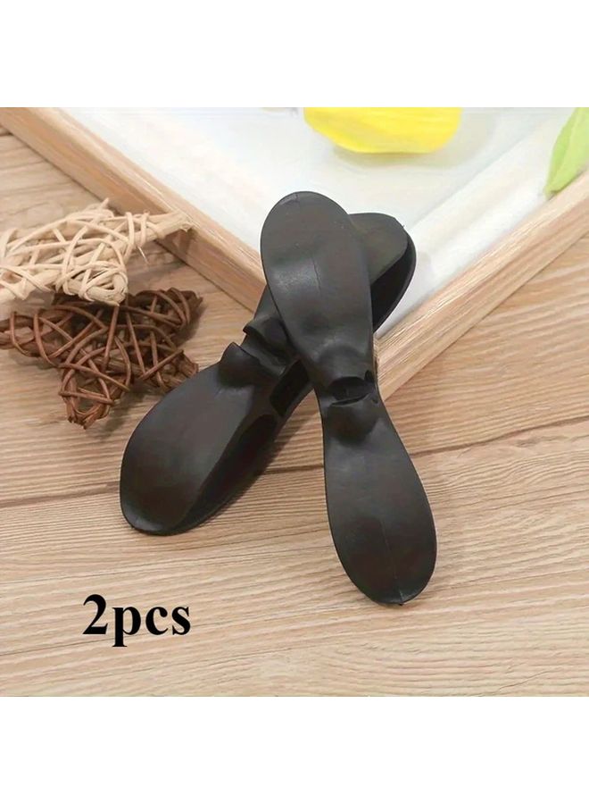 Black 2pcs Adhesive Cable Clip Holder Wall Mounted Cord Organizer for Kitchen Appliances - Image 1